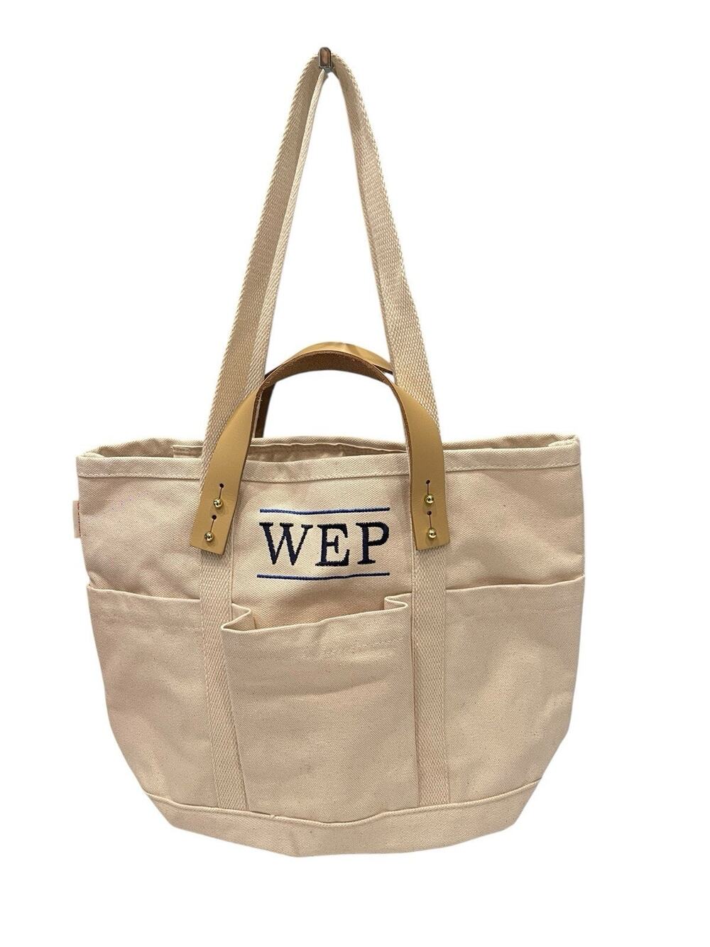 CB STATION Leather-Handled Tote Bag